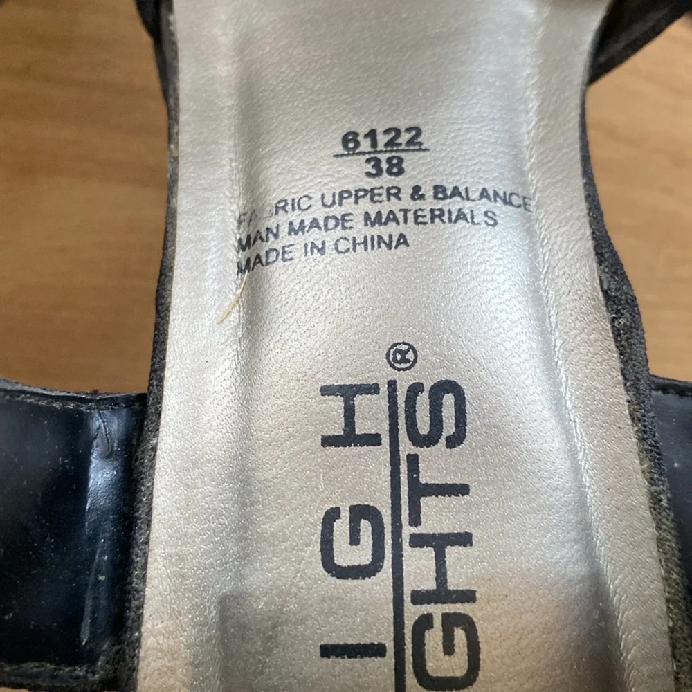 Vintage 90s Black Highlights platform ankle Mary Jane - Picture 3 of 4